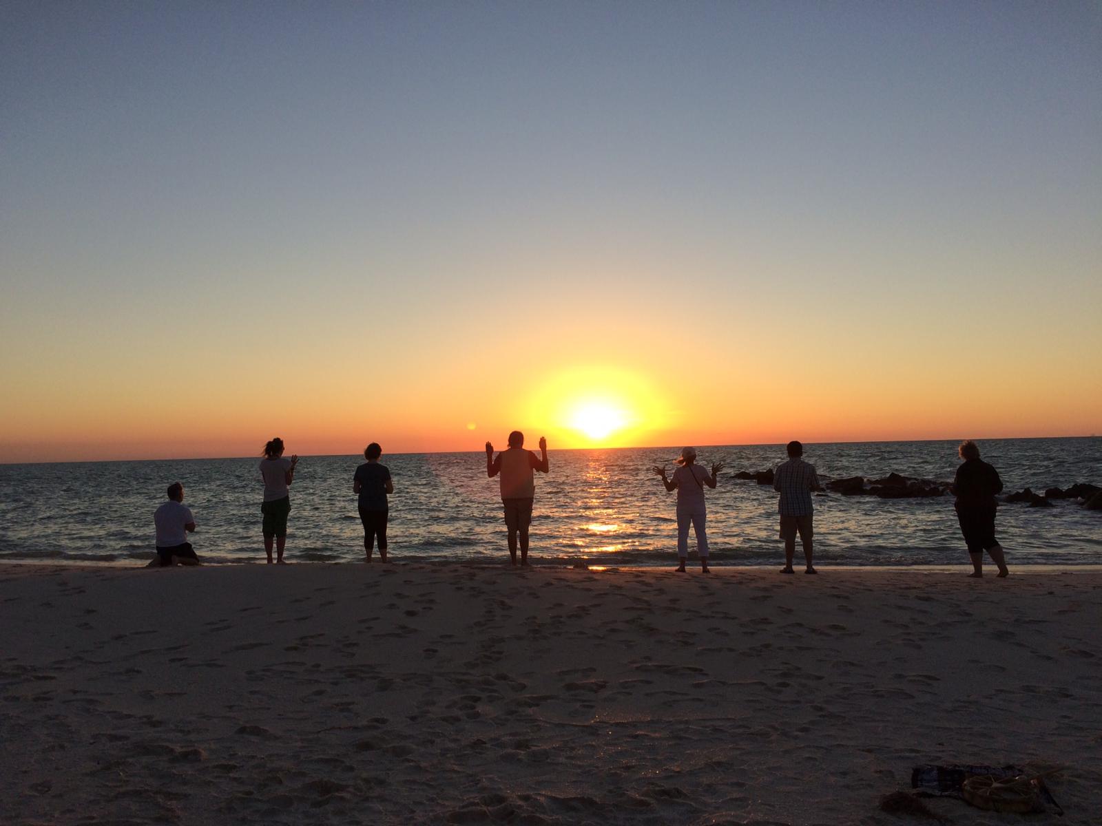 Mexico beach evening meditation